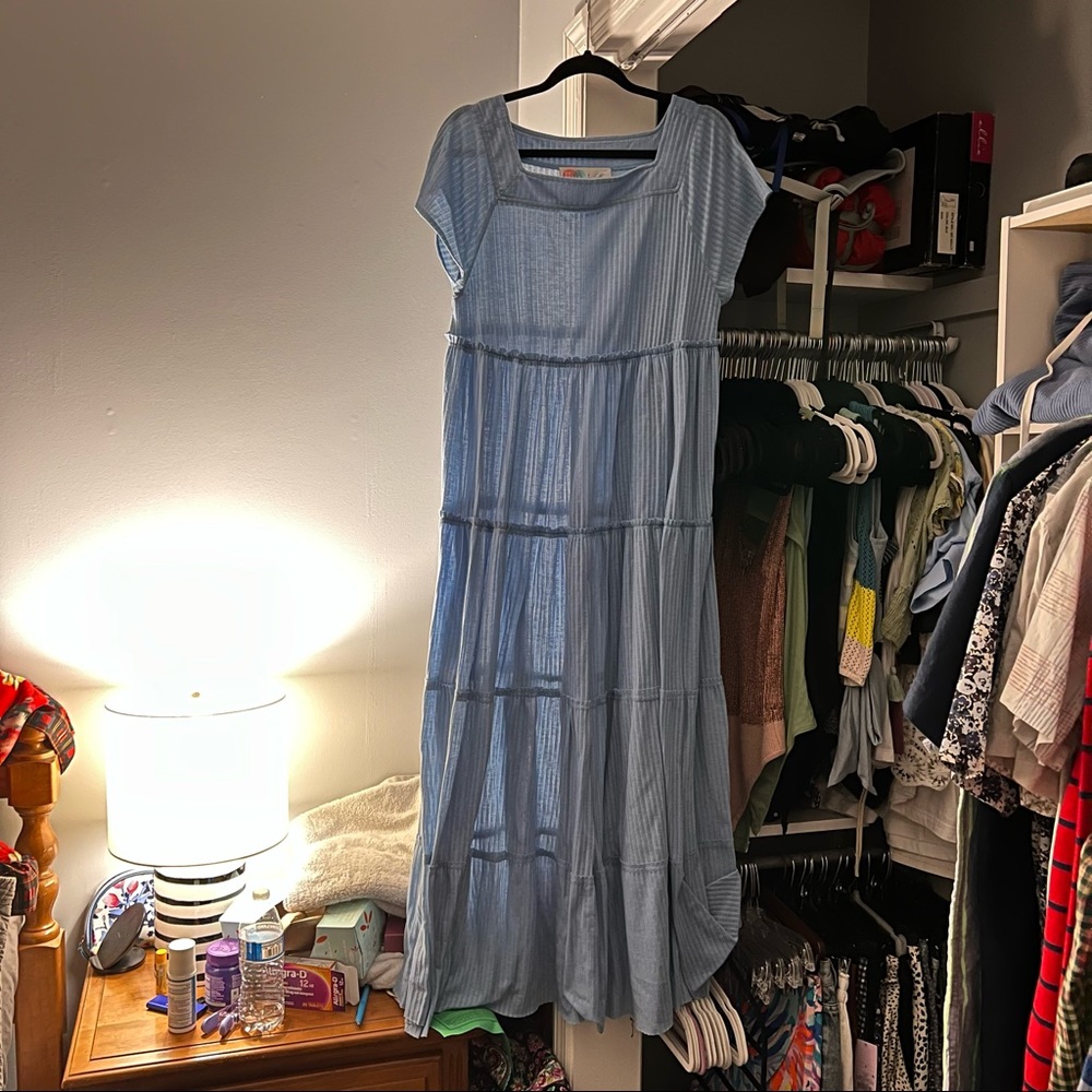 Free People Beach Saltwater Maxi in Blue - Picture 3 of 5